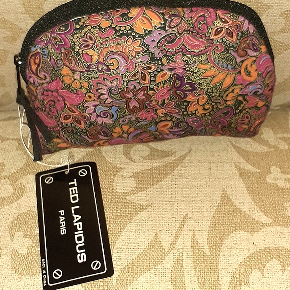TED LAPIDUS COSMETIC BAG POUCH NWT - Picture 1 of 3